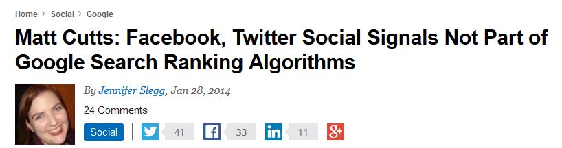 Matt Cutts_ Facebook, Twitter Social Signals Not Part of Google Search Ranking Algorithms