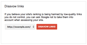 disavow link tool