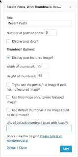 recent posts widget
