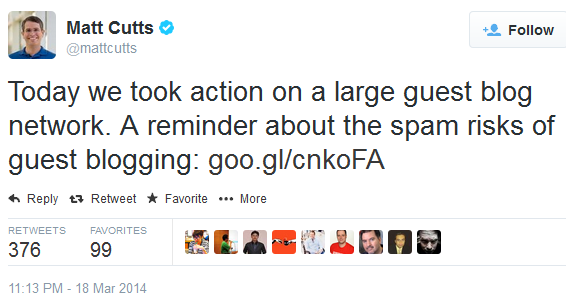 matt cutts on guest blog network