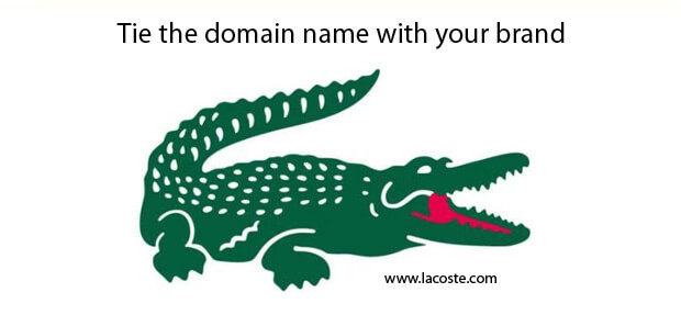 tie your domain name with your brand